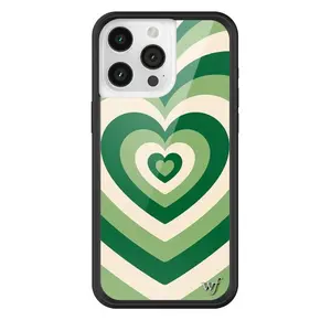 Wildflower Cases - Matcha Love, Limited Edition iPhone Case | Accessories Durable Protection Custom Green Hearts Trendy Aesthetic Cover Emblem