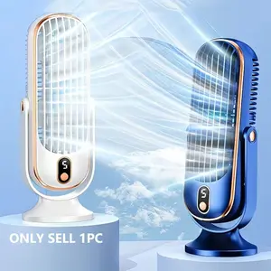 USB Charging Desktop Fan, Portable Small Fan with Five Adjustable Speeds, Cute Compact Design, Low Noise Air Circulation, Summer Essential