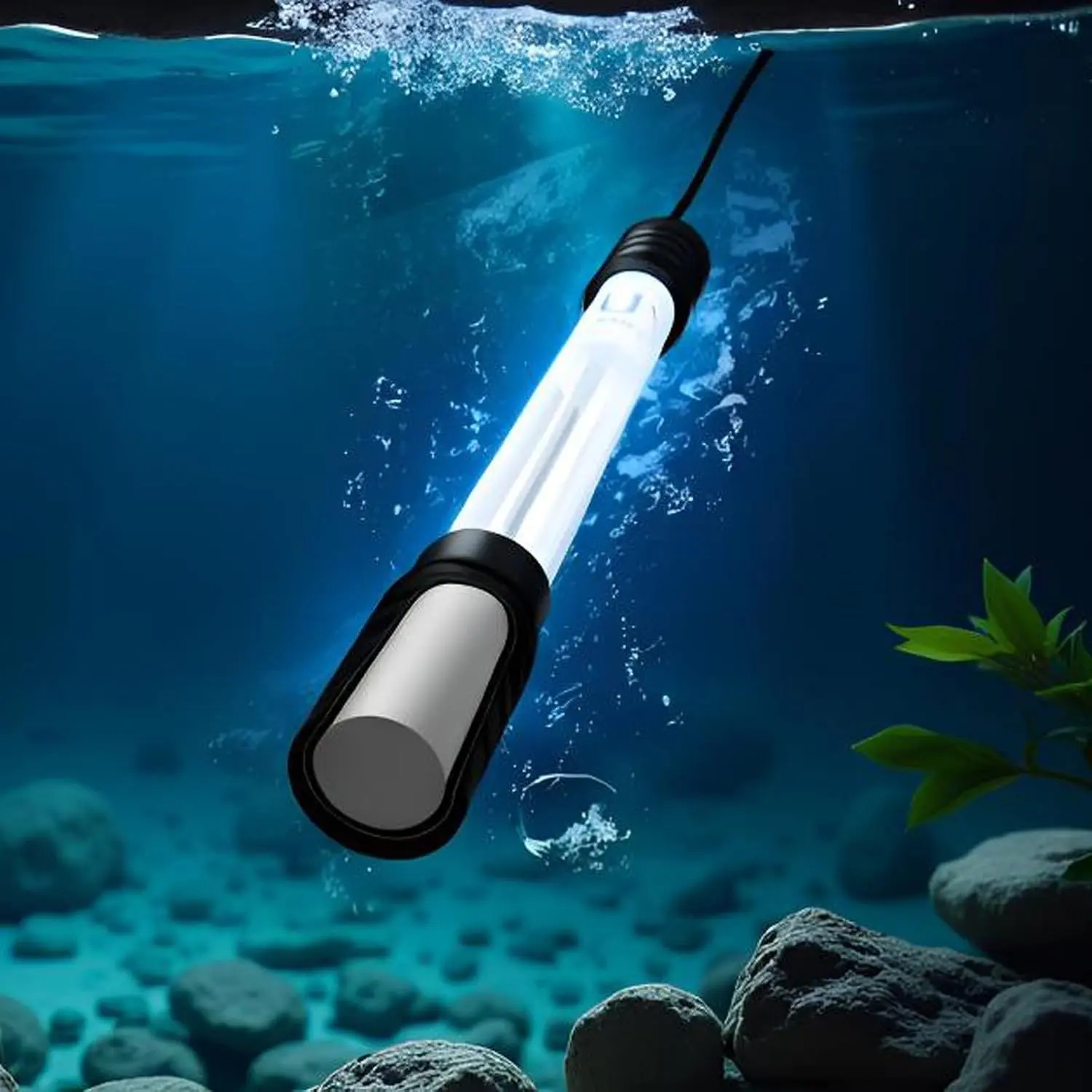 Pond UV Light for Fish Tank UV Pond Water Clarifier for 100-2000 Gallon UV Pond Filter for Koi Pond Swimming Pool,Spa,Large Fish Tank UV Light Aquarium for Outdoor Pond Algae Control（32W）