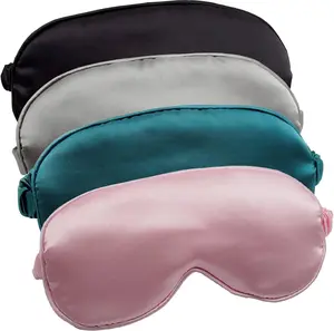 Sleep Mask Silk Eye Cover Soft Satin Blindfold Elastic Strap Night Eyeshade Travel Nap for Women Men