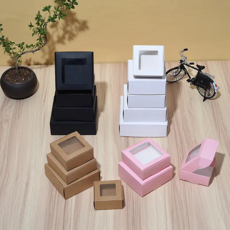 10pcs/20pcs/1pcs Kraft paper white card with window mini airplane box jewelry box candy box handmade soap box gift souvenir box,needoh,nutrition geeks,Birthday Gift Box, Boxes For Gifts