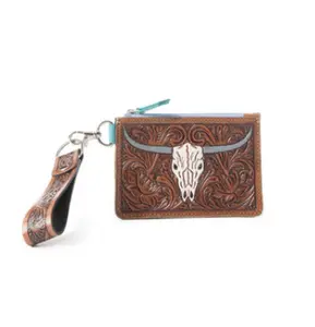 Pride of Prickly Pears Credit Card Holder In Dark Brown by Myra