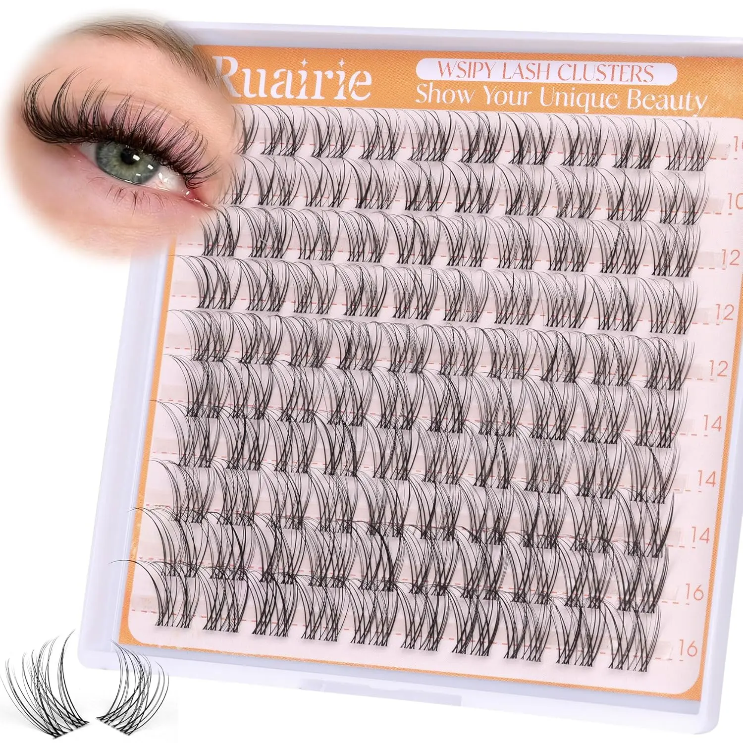 DIY False Eyelashes Transparent Band, DIY Volume Eyelashes, Natural Dense Cluster Lashes 10-16mm D Curl, Beginner Friendly, 100 Pieces Set, Natural Eyelash Extensions, DIY Eyelash Clusters, Cosmetic False Lashes