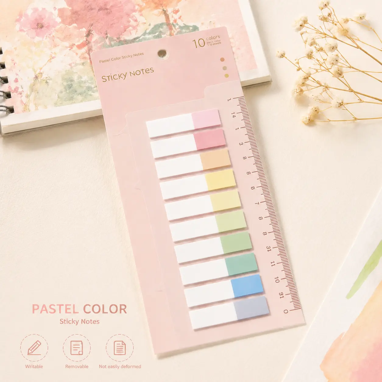 Morandi Pastel Writable Sticky Tabs, Office Tape Flags Index Markers for Artists & Planner Organization, Back to School  Shopping,tiktok shop, study supply