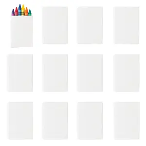 6-Color DIY Blank Crayon Boxes - 12 Boxes