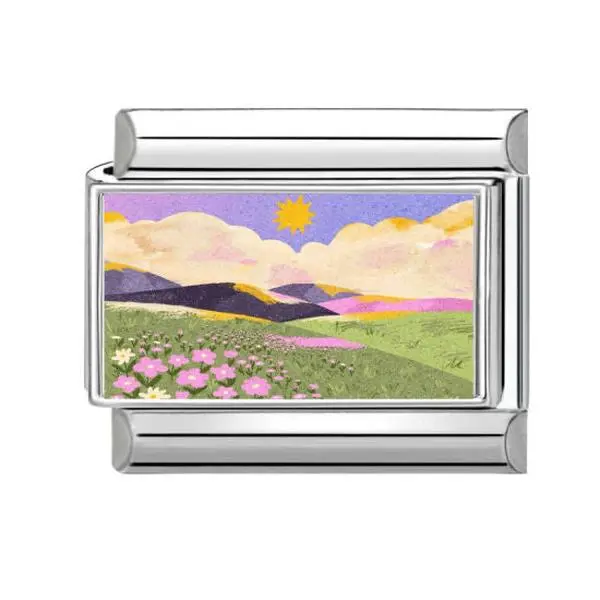 Natural Scenery Italian Charm Link