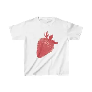 Womenswear T-Shirt Baby Strawberry Baby Tee Y2K Summer Fashion 2024 2000S Baby Tee Graphic Baby Tee Retro Shirt Pinterest Aesthetic Scandinavian Style Cotton Women Top