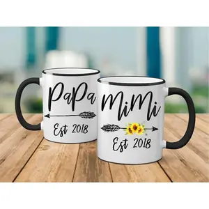 Set of Grandparent Mugs,Pregnancy Reveal To Grandparents,Pregnancy Announcement Grandparents,Mimi Mug,Papa Mug,Nana Mug,Grandpa Mug,Gigi Mug