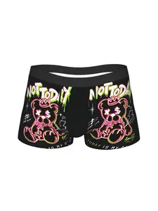 1 piece Best Christmas Gift Bear Graphic Theme Bad Bear Underpants Homme Panties Male Underwear Comfortable Shorts Boxer Briefs