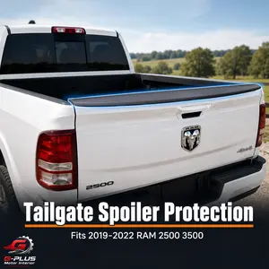 Tailgate Spoiler Cap Cover Trim Black Fit For 2019-2024 Ram 2500 3500 68364364AA