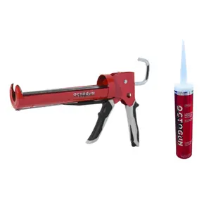 Octogun 930-GTD Drip-Free Caulk Gun + Octogun Universal Premium Silicone Bundle