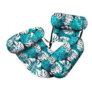 Heavy-Duty Inflatable Floating Lounge Chairs for Adults, 1/2 Pack Blow-Up Water Floats, Foldable Summer Lounger for Backyard & Outdoor Use