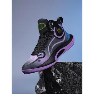 Unisex's Basketball Shoes, Sporty Lace Up Mid Top Basketball Shoes, Breathable Non-slip Sneakers for Men & Women