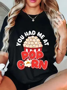 100% Cotton You Had Me At Popcorn - Caramel Corn Popcorn Lover T-Shirt