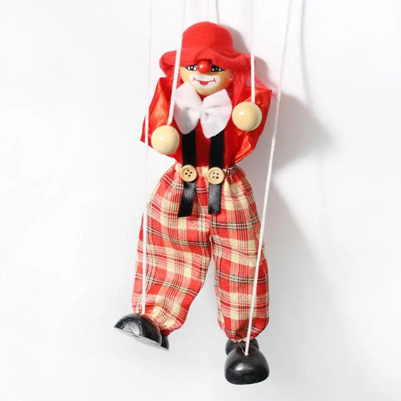 Handmade Wooden Clown Marionette - Pinocchio Drama Puppet for DIY Crafts, Collectible Man Doll (Toys & Hobbies, Dolls & Stuffed Toys Category)