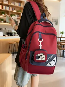 2025 Fashion Casual New Style Large-Capacity Backpack, Rixin Junior Senior High School Campus Backpack, Unisex, Water-Resistant, Stylish Versatile, Nylon Fabric Comes with a Coin Purse