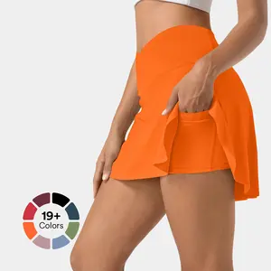 Halara Everyday Softlyzero Airy Crossover 2-in-1 Side Pocket Mini Pickleball Skirt-Lucid-UPF50+Shorts Exercise Activewear Tennis Attire Golf Clothing