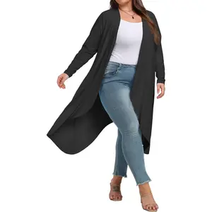 Plus Size Cardigan for Women Trendy Lightweight Fall Clothes Long Duster Cardigans for Women with Pockets 2026