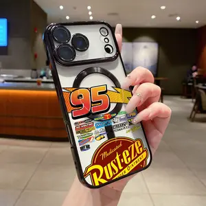 Fashionable RustRacing racing-style magnetic phone case, made of acrylic material, shockproof, anti-drop, and scratch-resistant, suitable for iPhone 17 Air/iPhone 17, 16, 15, 14, 13, Pro Max/Plus