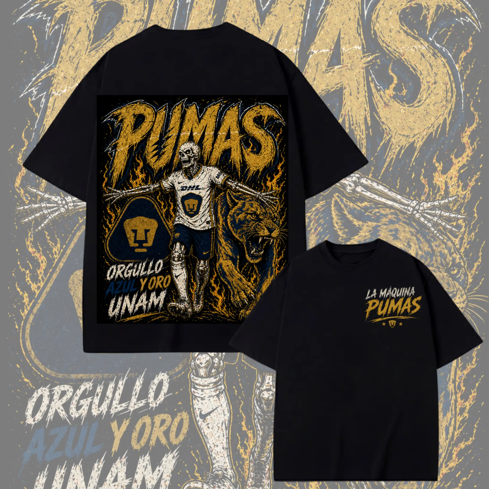 Pumas UNAM Shirt, Liga MX Soccer Tee, UNAM Football Fan Apparel, Orgullo Azul Y Oro Graphic Tee, Mexico Club Soccer Shirt, Retro Pumas Fan Gift For Men Women