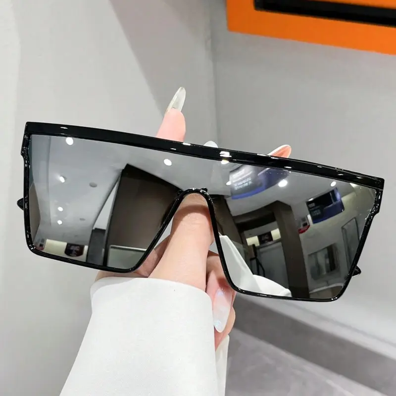 Unisex Simple Style Plain Color Sunglasses, Trendy Shades, Frames, Trendy Casual Flat Top Frame for Everyday Use, Fashion Accessories for Outdoor Activities All Seasons, Trendy Sunglasses, Summer Trendy Sunglasses, Trendy Styling Sunglasses