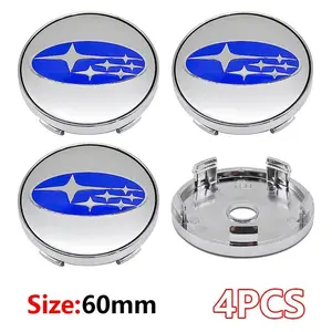 4Pcs ABS 60mm Wheel Center Hub Covers Logo for Subaru WRX BRZ XV STI Outback Legacy Forester Impreza Tribeca - DRL Compatible