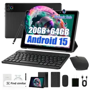 AEEZO Android 15 10.1-inches2-in-1tablet  ,20GBRAM 64GB ROM, 1TB TF Expansion1280x800 HD,5,000mAh,Face Unlock,Dynamic Halo DualCamera (5MP8MP),Includes Keyboard and Mouse ProtectiveCase StylusHeadphones One of the best gifts Card Memory