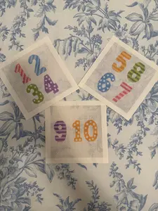 Birthday Cake Numbers Needlepoint Canvases