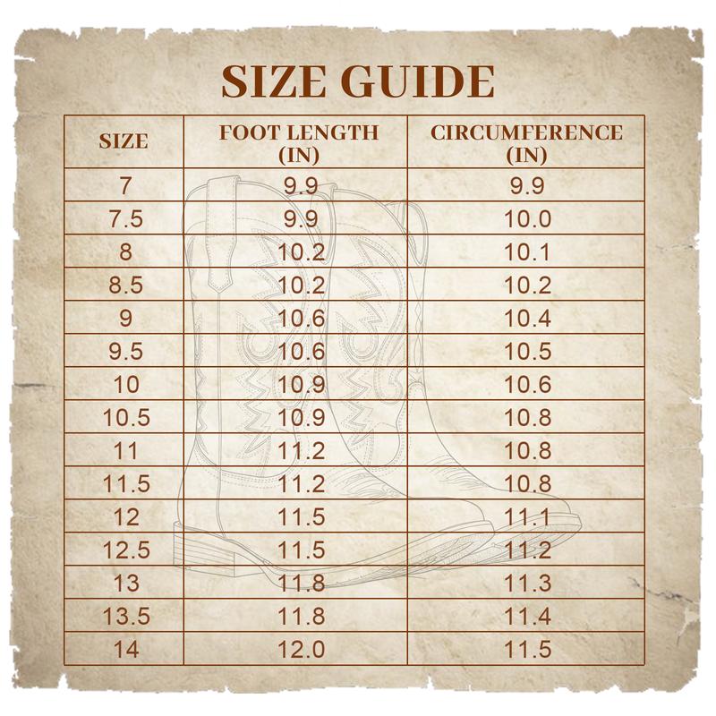 Cowboy Boots For Men with Wide Square Toe Western Retro Boot Durable Classic Fashionable Embroidered Pull On Slip Resistant Boots