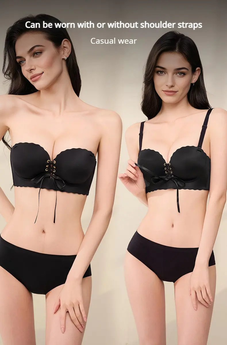 Product Introduction of VVL Women's Lifts & Minimizes Wireless Push-Up Bra with Adjustable Detachable Straps Comfort Seamless Side Support for Daily Wear 27