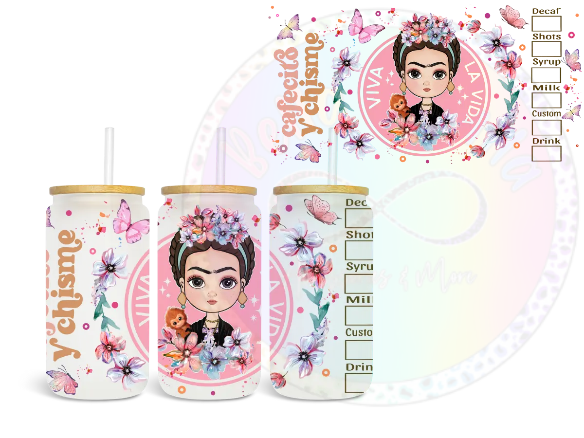 Viva la Vida Cafecito y Chisme UV DTF Wrap