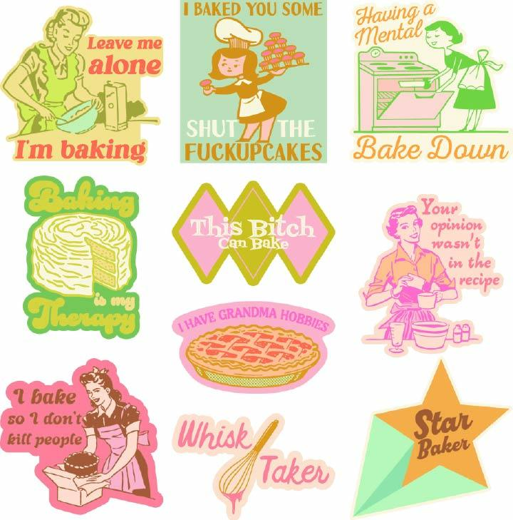 Baking Sticker Extra Large Stickers for Bakers Funny Adhesives with Memes Funny Stickers with Colorful Graphic Decals Funny Food Multi Baking Sticker Extra Large Stickers for Bakers Funny Adhesives with Memes Funny Stickers with Colorful Graphic Decals Funny Food Multi