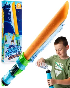 Splash Jam Aqua Sword - Soft Foam Water Fight Sword for Kids Ages 6+ - Portable & Durable Pool Toy for Backyard Barbecues & Beach Fun - Perfect for Summer Water Fights