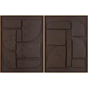 Soft Brick Red Modern Framed Wall Art for modern gallery walls