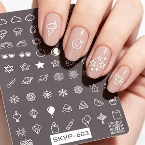 Ideal for Nail Enthusiasts, Full Kit for Nail Art Transfers,Complete Nail Design Tools, Nail Art Transfer Plate Set