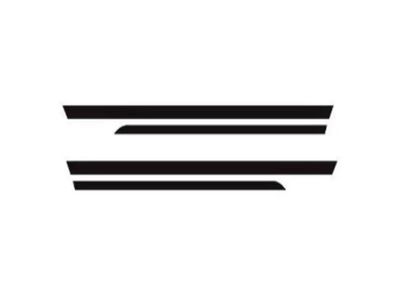 Double Line Side Stripe Universal Car & Truck Side Racing Stripes – Sporty Vinyl Decal Kit for Doors & Panels – Tapered Motorsport Graphics