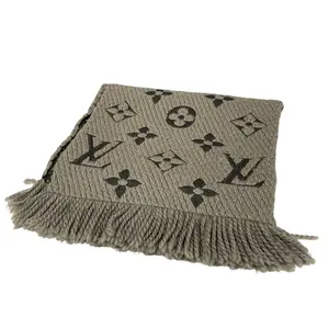 Pre-owned Louis Vuitton Wool Small Leather Goods Monogram Knit Blend Scarf