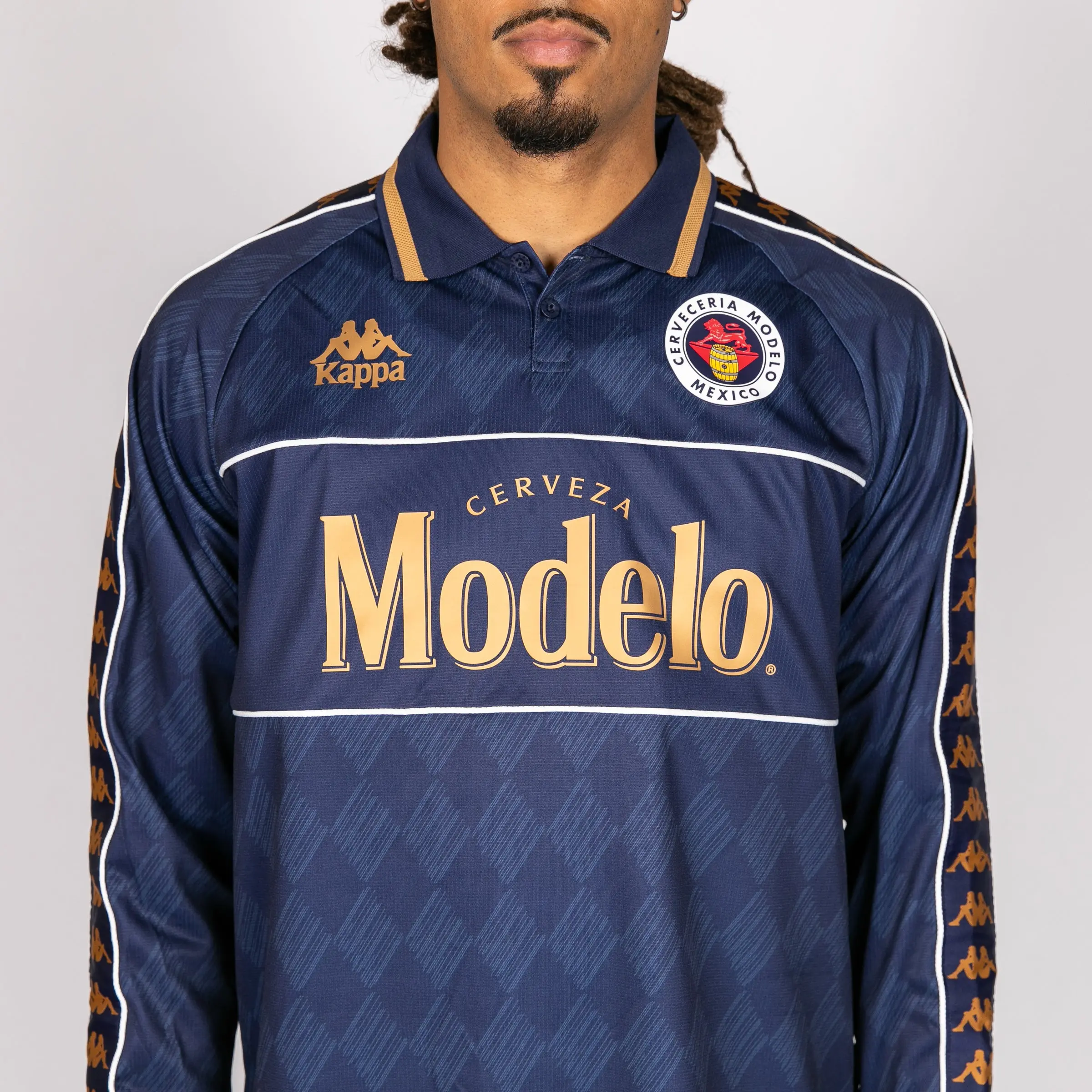 Kappa x Modelo Authentic Fantay Long-Sleeve Jersey - Navy & Gold
