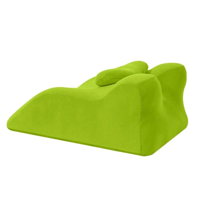 Overseas Stock Ergonomic Spinal Posture Support & Multi-Functional Bed Pillow Green