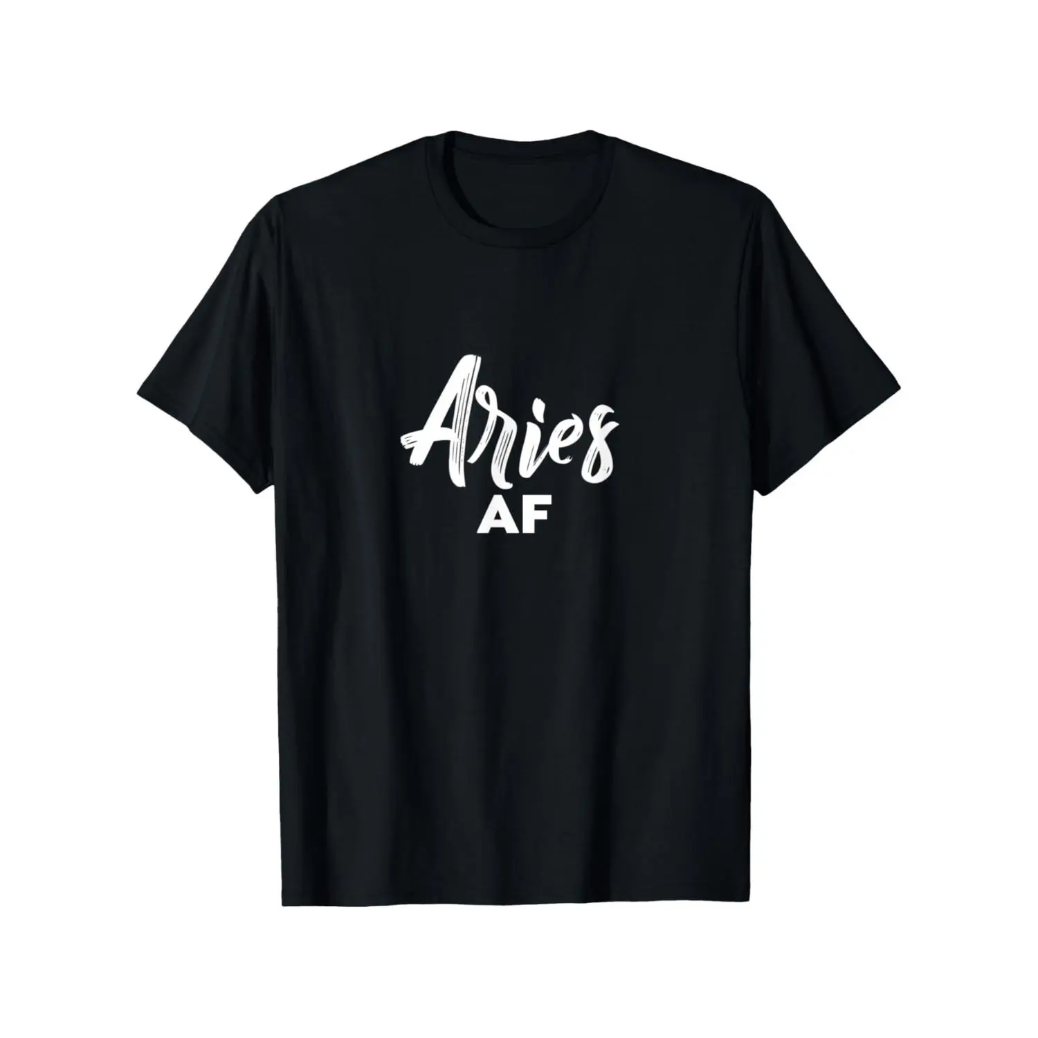 Aries AF Cool Aries Astrology Zodiac Sign Aries Birthday Cotton T-shirt Unisex Casual Round Neck Short Sleeve Slightly Stretchy Elastic 100 Cotton S XXXL