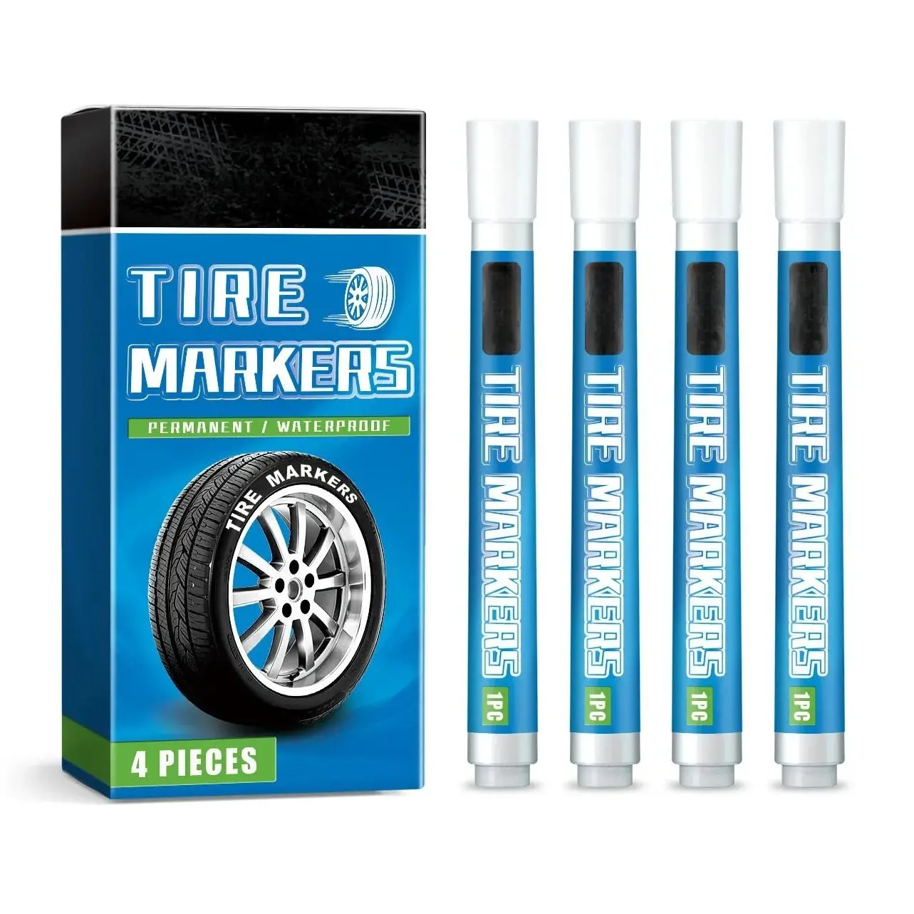 White Tire Paint Pen, Car Tire Paint Pen Does Not Fade Color Creative Diy Oil Pen