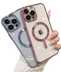 Fancy Luxury Transparent Phone Case for iPhone 17 / 17E / 16 / 16E / 15 / 14 / 13 / 12 / Plus / Pro / Pro Max / Shockproof Protection with Camera Lens Cover