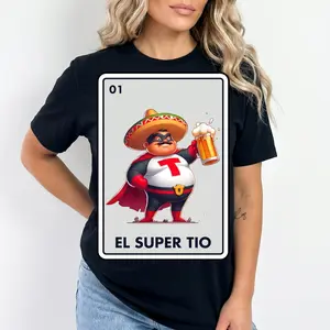 Mexican Uncle Drinking Lover Tio El Tio Mexican Bingo Card T-Shirt