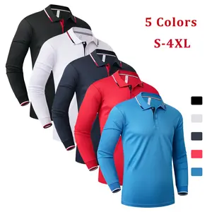 Men's 3/5 Pcs Classic Simple Polyester Clothes Long Sleeve Shirts Wind Resistant Golf Sweatshirt Compression Shirts Athletic Fashion Workout Tee S-4XL