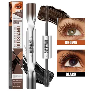 Double Ended Mascara Black & Brown Waterproof Formula Smudge-Proof Sweat-Resistant Lifts Curls Every Lash for 360° Volume Weightless Feel