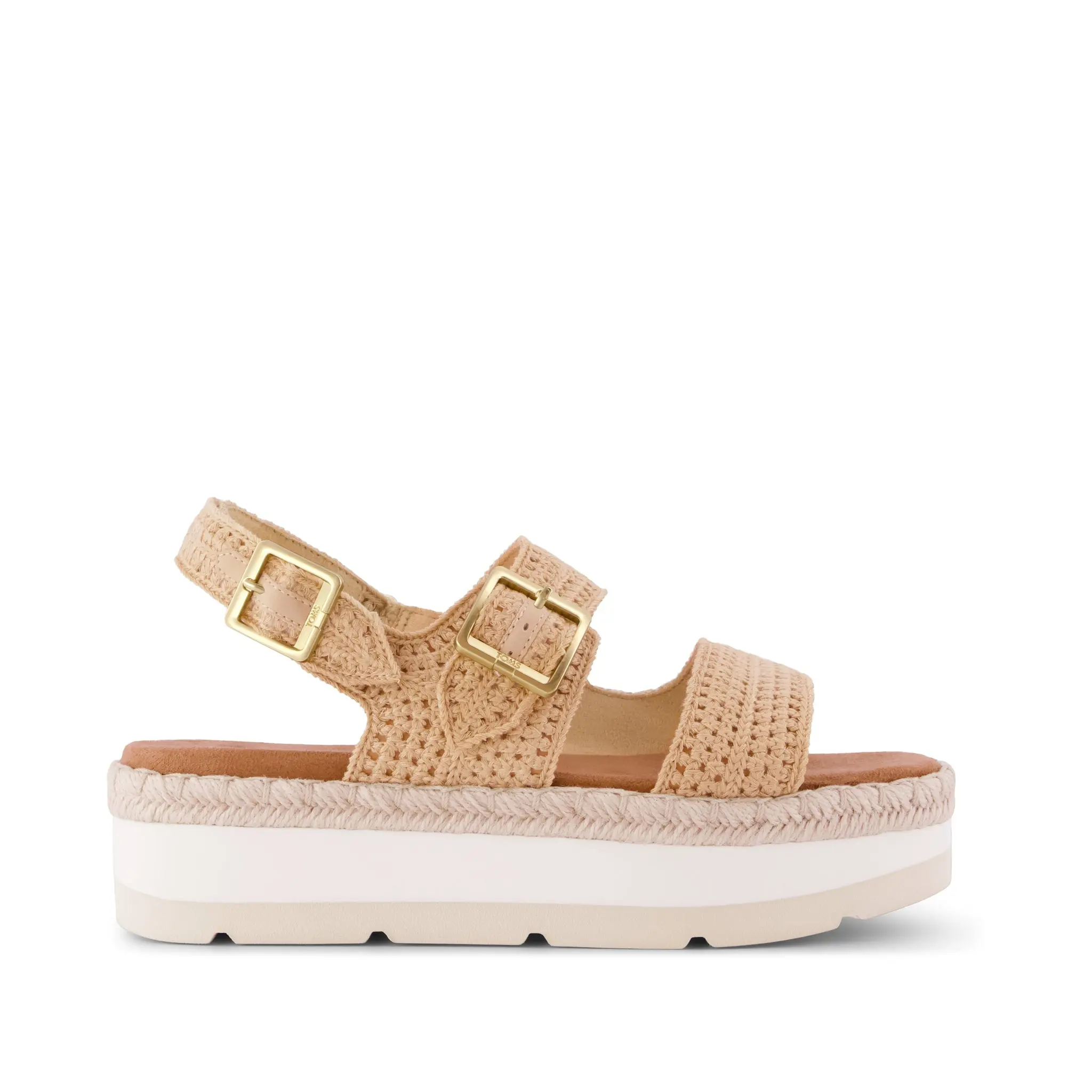 Womens Giana Flatform Sandal Almond Crochet Womens Giana Flatform Sandal Almond Crochet
