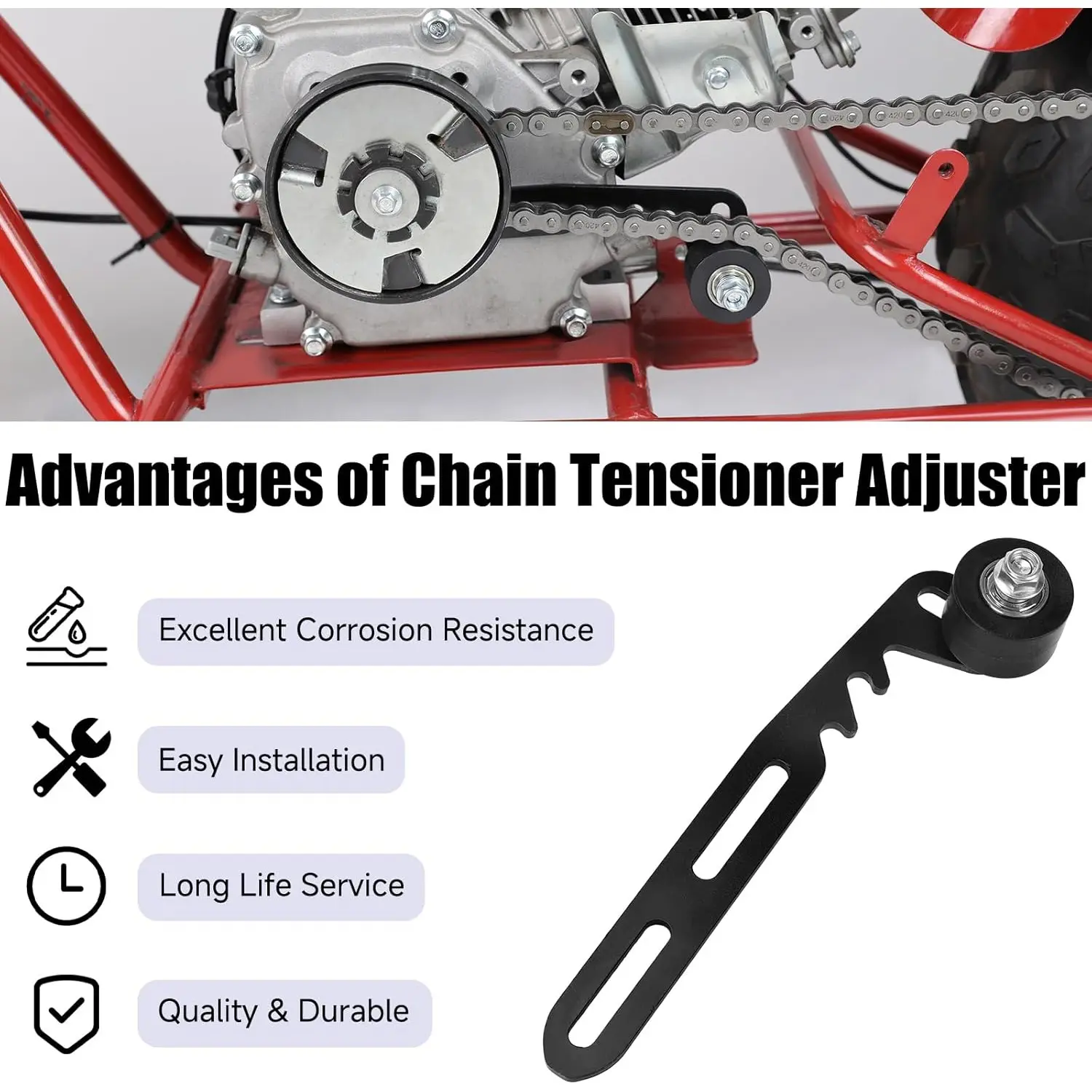 coleman ct200u mini bike chain tension Tensioner - 6mm x 71mm Chinese Chain Roller Tensioner for the Coleman BT200X 15mm Mini Bike Chain Adjuster
