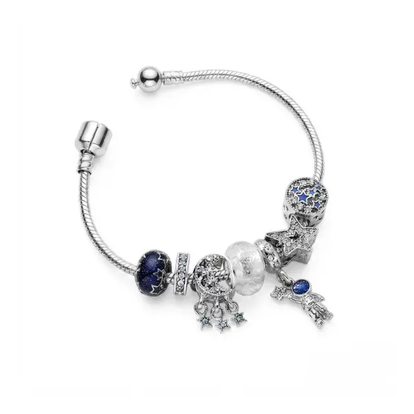 Halloween Fall Gift Crown Heart Lock Clover Pendant Bracelets Fine Fatima Chain Charm Jewelry for Women Stylish Fashion Charm Bangles