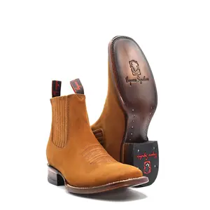 2662630 - Men's Vaquero Signature Wide Square Ankle Toe Boots (Nobuck Topo)