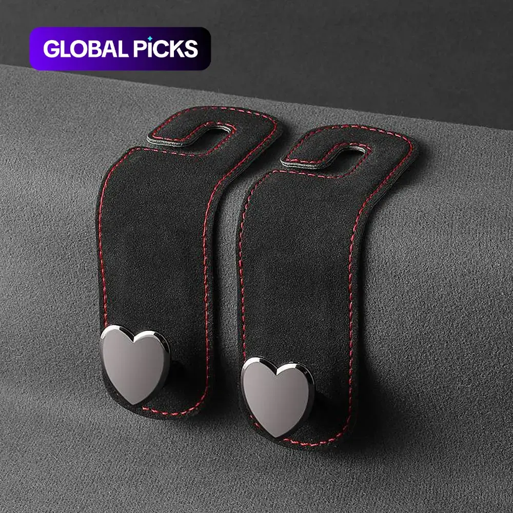 Heart-Shaped Hooks for Car Seat Headrest Organizer, Creative Car Interior Accessory, Car Interior Organizers for Handbags, Purses & Coats, Car Organization Supplies for Women #GLOBAL PICKS
